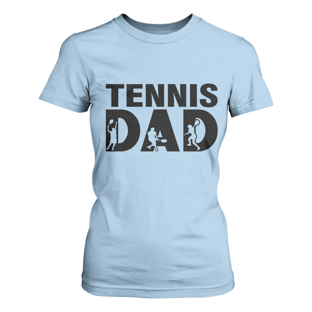 Funny Tennis Dad Life T Shirt For Women Sport Lover Gift TS12 Light Blue Print Your Wear