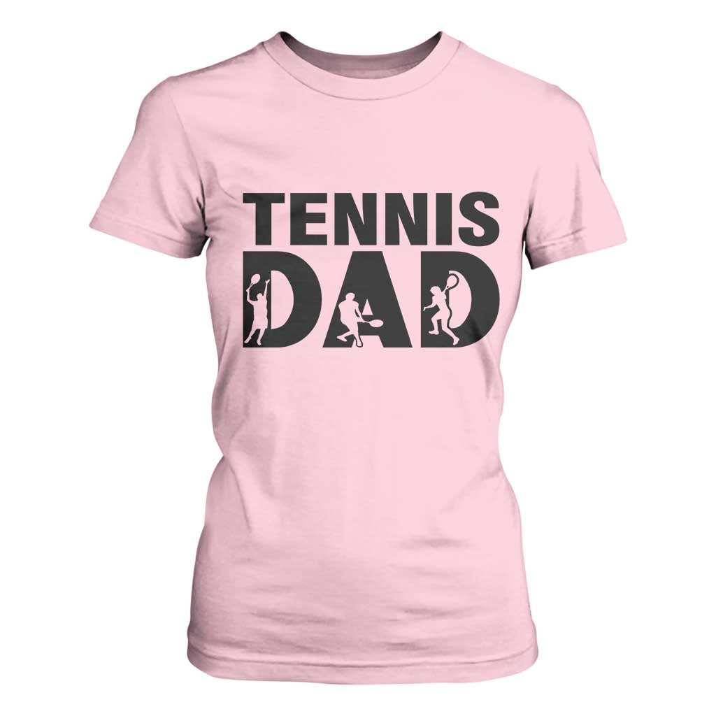 Funny Tennis Dad Life T Shirt For Women Sport Lover Gift TS12 Light Pink Print Your Wear