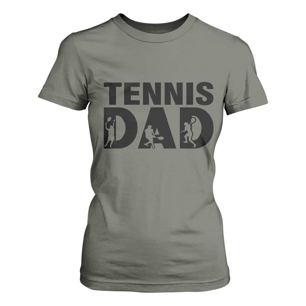 Funny Tennis Dad Life T Shirt For Women Sport Lover Gift TS12 Military Green Print Your Wear