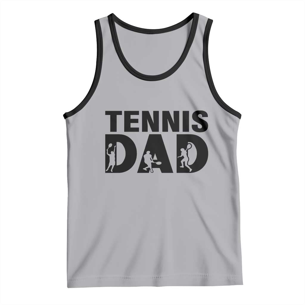 Funny Tennis Dad Life Tank Top Sport Lover Gift TS12 Athletic Heather Black Print Your Wear
