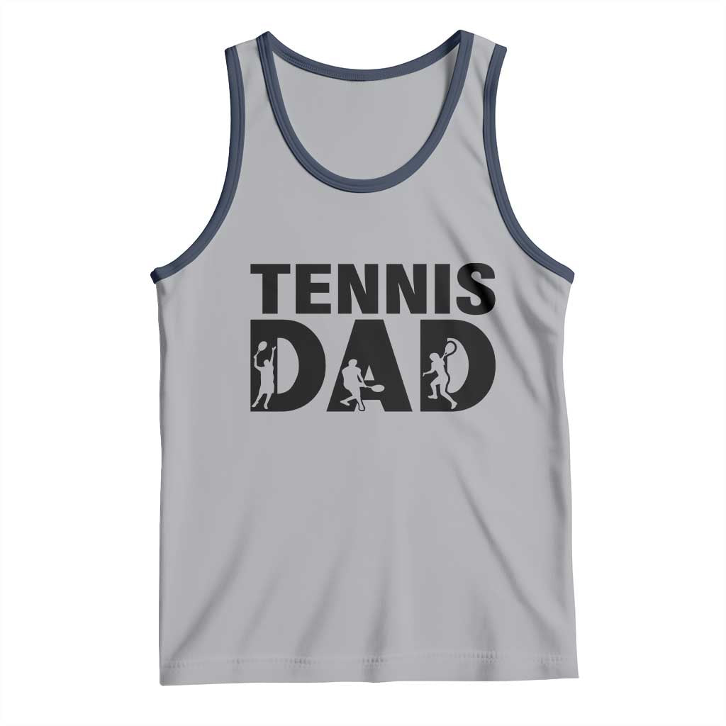 Funny Tennis Dad Life Tank Top Sport Lover Gift TS12 Athletic Heather Navy Print Your Wear