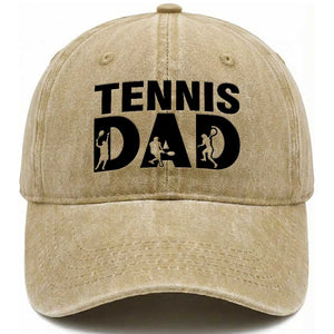 Funny Tennis Dad Life Washed Cotton Baseball Cap Sport Lover Gift TS12 Print Your Wear