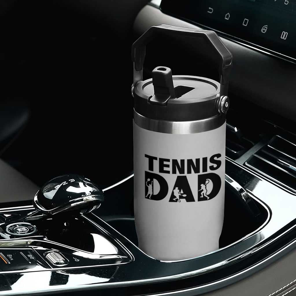 Funny Tennis Dad Life Flip Straw Tumbler Sport Lover Gift TS12 Print Your Wear