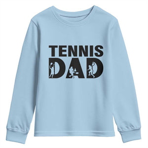 Funny Tennis Dad Life Youth Sweatshirt Sport Lover Gift TS12 Light Blue Print Your Wear