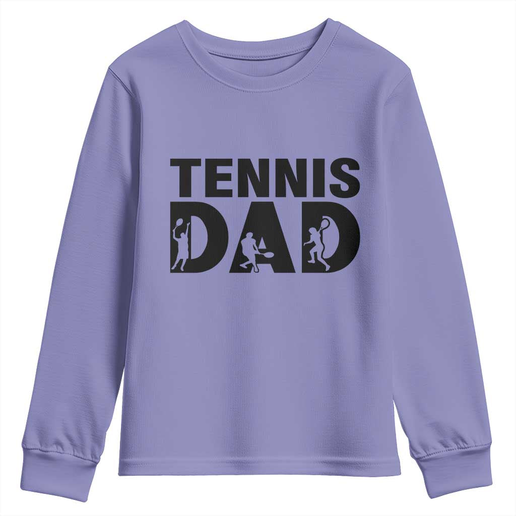 Funny Tennis Dad Life Youth Sweatshirt Sport Lover Gift TS12 Violet Print Your Wear