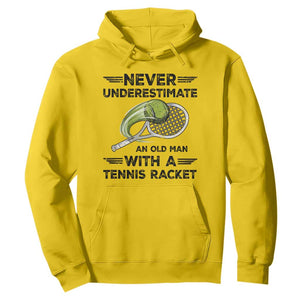 Funny Tennis Quote Hoodie Never Underestimate An Old Man With A Tennis Racket TS12 Daisy Print Your Wear