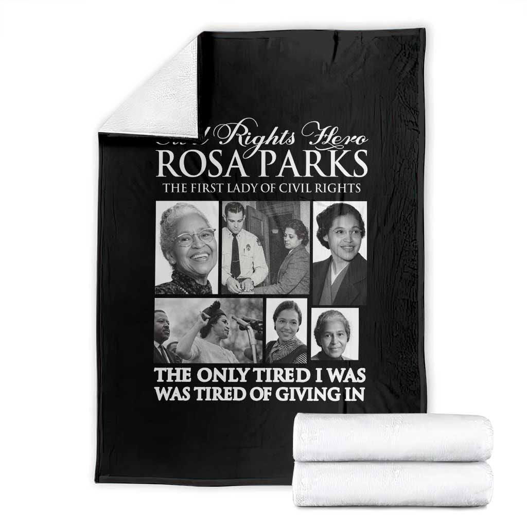 Rosa Parks Mother Of The Civil Rights Movement Throw Blanket Black History Salutes TS12 Black Print Your Wear