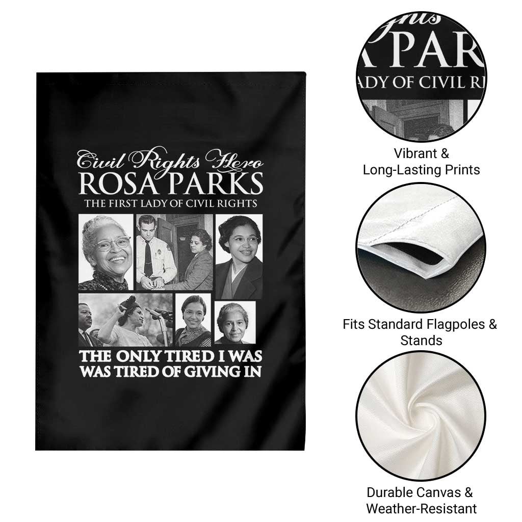 Rosa Parks Mother Of The Civil Rights Movement Garden Flag Black History Salutes TS12 Print Your Wear