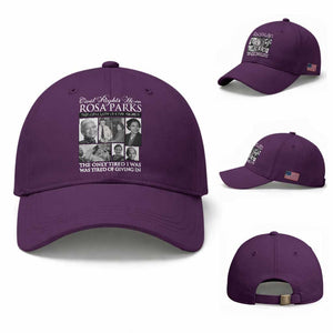 Rosa Parks Mother Of The Civil Rights Movement Baseball Cap Black History Salutes TS12 Baseball Cap Universal Fit Purple Print Your Wear