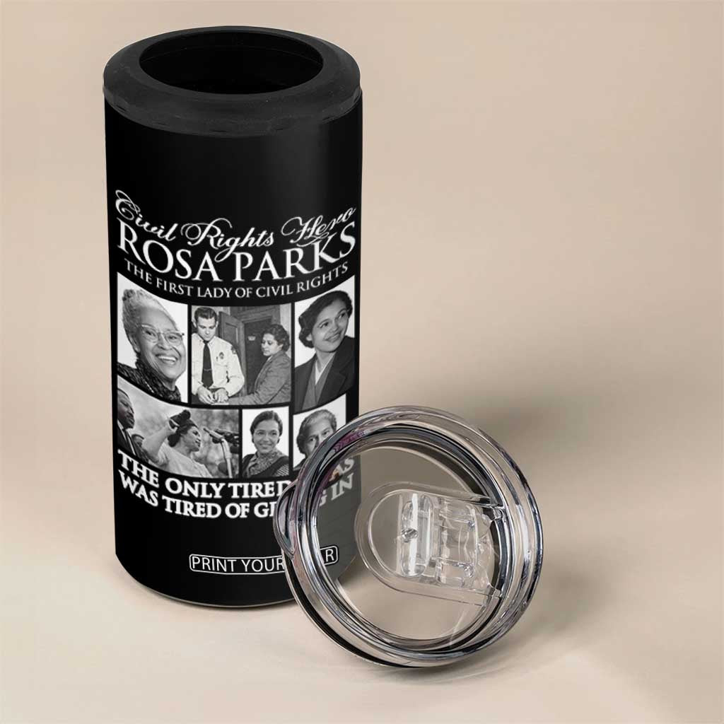 Rosa Parks Mother Of The Civil Rights Movement 4 in 1 Can Cooler Tumbler Black History Salutes TS12 Print Your Wear