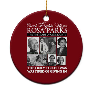 Rosa Parks Mother Of The Civil Rights Movement Ceramic Ornament Black History Salutes TS12 1pc Red Print Your Wear