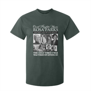 Rosa Parks Mother Of The Civil Rights Movement T Shirt For Kid Black History Salutes TS12 Dark Forest Green Print Your Wear