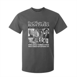 Rosa Parks Mother Of The Civil Rights Movement T Shirt For Kid Black History Salutes TS12 Dark Heather Print Your Wear