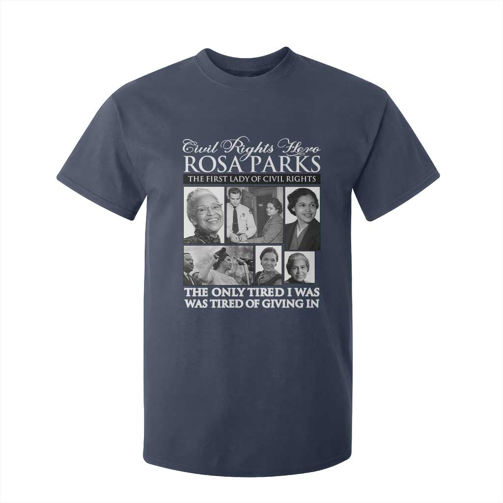 Rosa Parks Mother Of The Civil Rights Movement T Shirt For Kid Black History Salutes TS12 Navy Print Your Wear