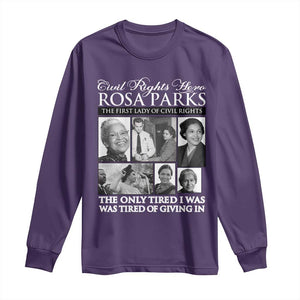 Rosa Parks Mother Of The Civil Rights Movement Long Sleeve Shirt Black History Salutes TS12 Purple Print Your Wear