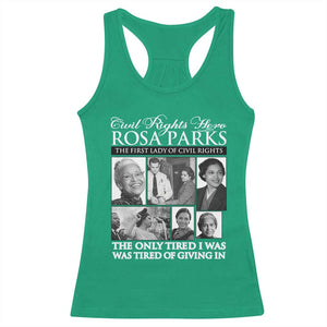Rosa Parks Mother Of The Civil Rights Movement Racerback Tank Top Black History Salutes TS12 Irish Green Print Your Wear
