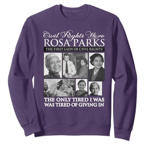 Rosa Parks Mother Of The Civil Rights Movement Sweatshirt Black History Salutes TS12 Purple Print Your Wear