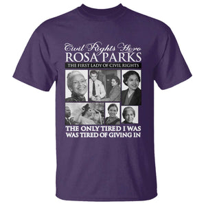 Rosa Parks Mother Of The Civil Rights Movement T Shirt Black History Salutes TS12 Purple Print Your Wear