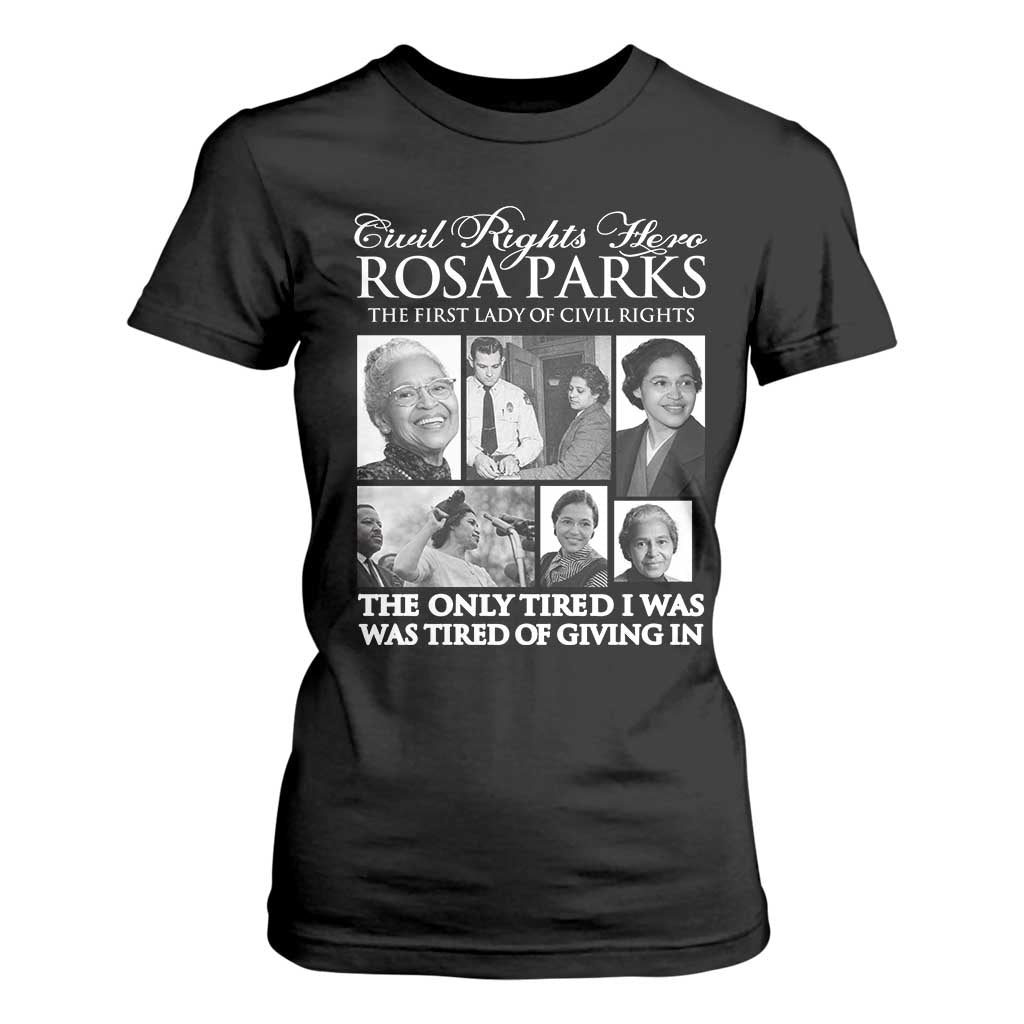 Rosa Parks Mother Of The Civil Rights Movement T Shirt For Women Black History Salutes TS12 Black Print Your Wear