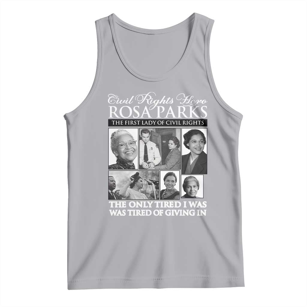 Rosa Parks Mother Of The Civil Rights Movement Tank Top Black History Salutes TS12 Athletic Heather Print Your Wear