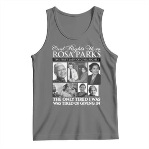 Rosa Parks Mother Of The Civil Rights Movement Tank Top Black History Salutes TS12 Black Heather Print Your Wear