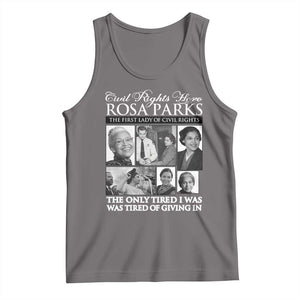 Rosa Parks Mother Of The Civil Rights Movement Tank Top Black History Salutes TS12 Deep Heather Print Your Wear