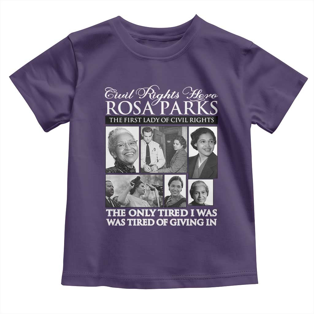 Rosa Parks Mother Of The Civil Rights Movement Toddler T Shirt Black History Salutes TS12 Purple Print Your Wear