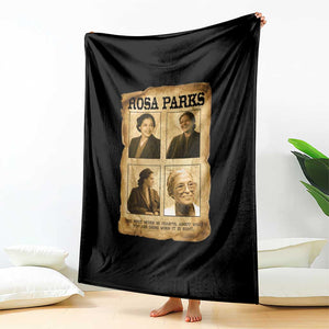 Vintage Rosa Parks Throw Blanket Courage And Justice Quote TS12 Print Your Wear