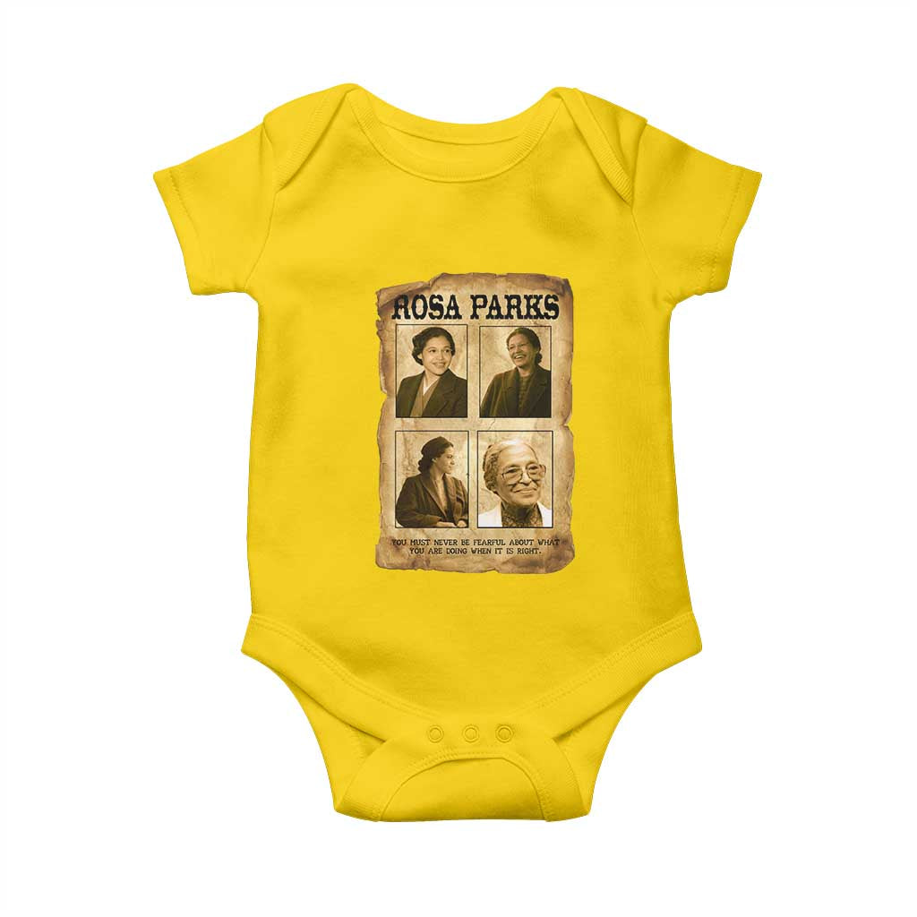 Vintage Rosa Parks Baby Onesie Courage And Justice Quote TS12 Daisy Print Your Wear
