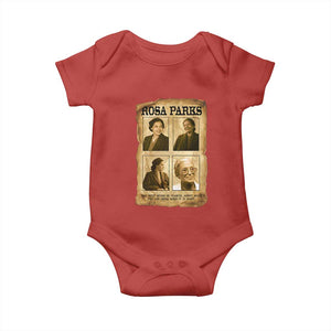 Vintage Rosa Parks Baby Onesie Courage And Justice Quote TS12 Red Print Your Wear