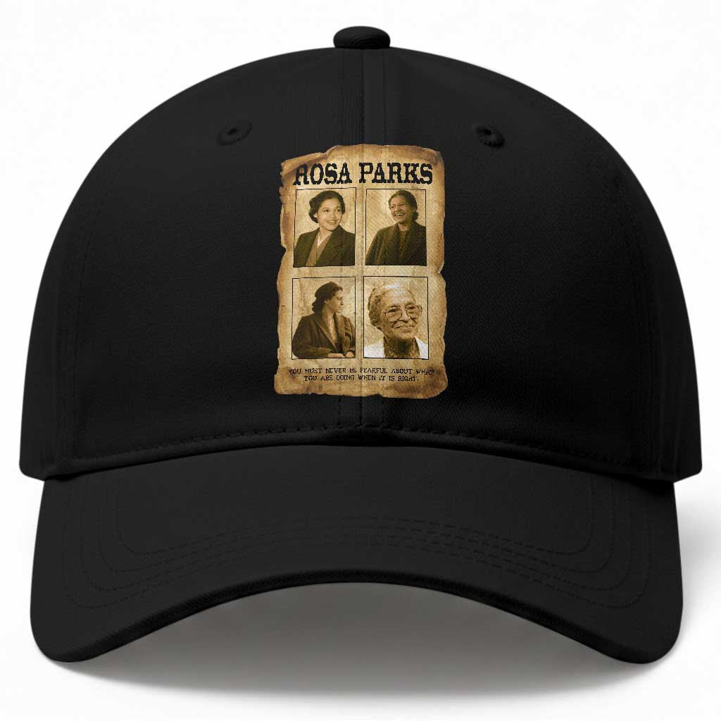 Vintage Rosa Parks Baseball Cap Courage And Justice Quote TS12 Print Your Wear