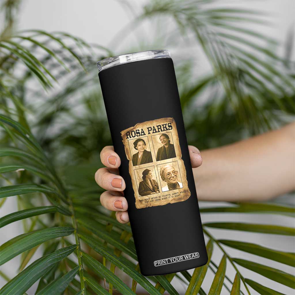 Vintage Rosa Parks Skinny Tumbler Courage And Justice Quote TS12 Print Your Wear