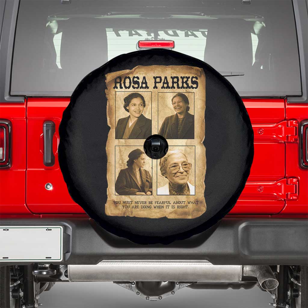 Vintage Rosa Parks Spare Tire Cover Courage And Justice Quote TS12 Black Print Your Wear
