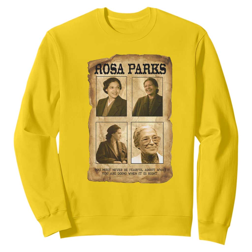 Vintage Rosa Parks Sweatshirt Courage And Justice Quote TS12 Daisy Print Your Wear