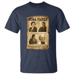 Vintage Rosa Parks T Shirt Courage And Justice Quote TS12 Navy Print Your Wear