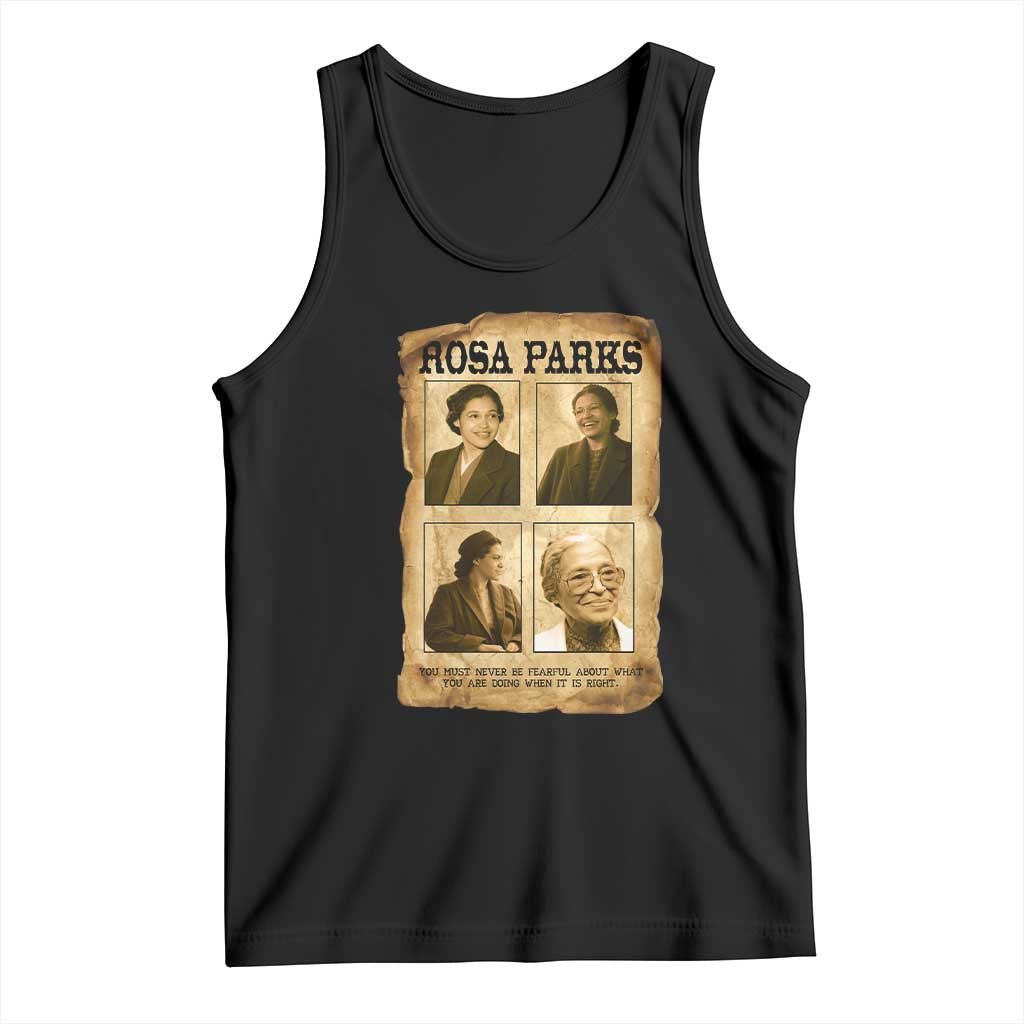 Vintage Rosa Parks Tank Top Courage And Justice Quote TS12 Black Print Your Wear