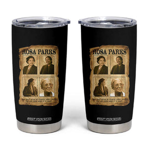 Vintage Rosa Parks Tumbler Cup Courage And Justice Quote TS12 Black Print Your Wear