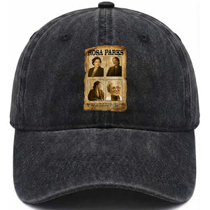 Vintage Rosa Parks Washed Cotton Baseball Cap Courage And Justice Quote TS12 Print Your Wear