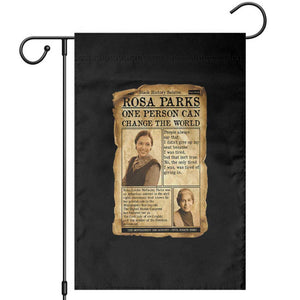 Vintage Newspaper Rosa Parks Garden Flag One Person Can Change The World Quote TS12 Black Print Your Wear