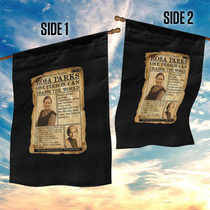 Vintage Newspaper Rosa Parks Garden Flag One Person Can Change The World Quote TS12 Print Your Wear