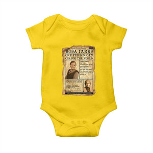 Vintage Newspaper Rosa Parks Baby Onesie One Person Can Change The World Quote TS12 Daisy Print Your Wear