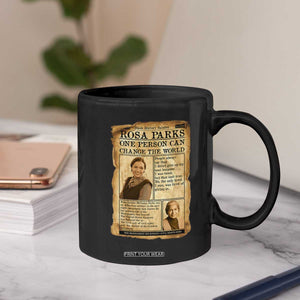 Vintage Newspaper Rosa Parks Coffee Mug One Person Can Change The World Quote TS12 Print Your Wear