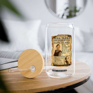 Vintage Newspaper Rosa Parks Glass Can One Person Can Change The World Quote TS12 Print Your Wear