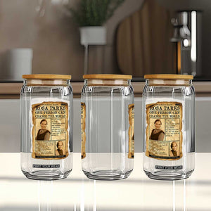 Vintage Newspaper Rosa Parks Glass Can One Person Can Change The World Quote TS12 Print Your Wear