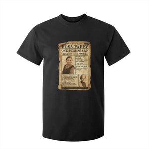 Vintage Newspaper Rosa Parks T Shirt For Kid One Person Can Change The World Quote TS12 Black Print Your Wear