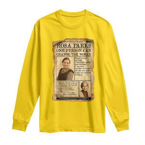 Vintage Newspaper Rosa Parks Long Sleeve Shirt One Person Can Change The World Quote TS12 Daisy Print Your Wear