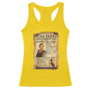 Vintage Newspaper Rosa Parks Racerback Tank Top One Person Can Change The World Quote TS12 Daisy Print Your Wear