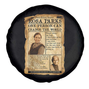 Vintage Newspaper Rosa Parks Spare Tire Cover One Person Can Change The World Quote TS12 Print Your Wear