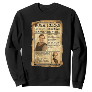 Vintage Newspaper Rosa Parks Sweatshirt One Person Can Change The World Quote TS12 Black Print Your Wear