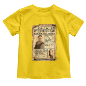 Vintage Newspaper Rosa Parks Toddler T Shirt One Person Can Change The World Quote TS12 Daisy Print Your Wear